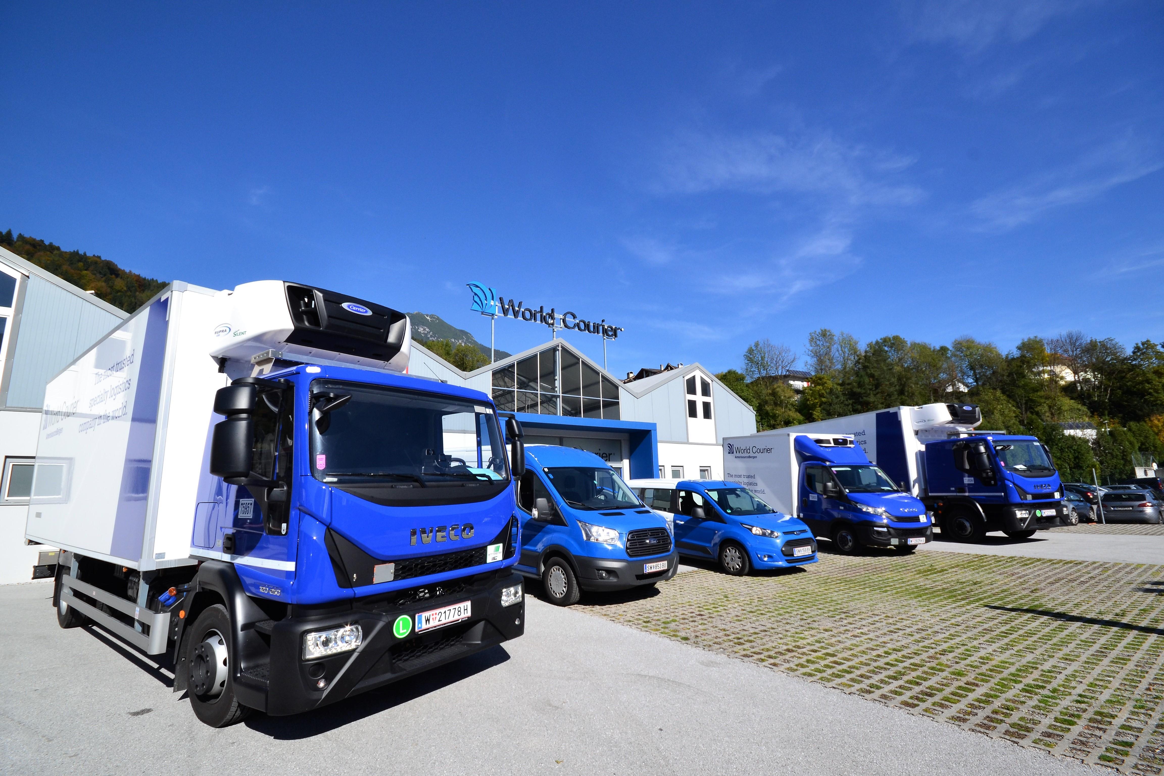 World Courier's fleet of shipping vehicles