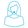 female person customer service icon