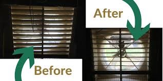 Ventilation fan shutters before and after photos