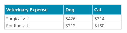 Veterinary Expenses Table